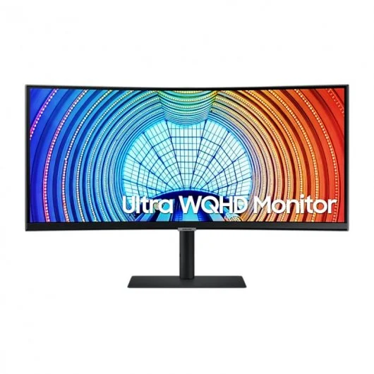 Samsung Monitor Curvo 34\" UltraWide QHD 100Hz - Respuesta 5ms - 21:9 - Angulo de Vision 178° - USB-C, HDMI, DisplayPort - VESA 100x100mm