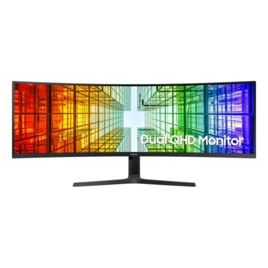 Samsung Monitor Curvo 49\" QLED Dual QHD 120Hz - Conmutador KVM Integrado - Respuesta 4ms - 32:9 - USB-C, HDMI, DisplayPort - VESA 100x100mm