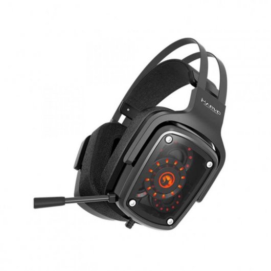 Scorpion HG9046 Auriculares Gaming con Microfono USB - Sonido Envolvente 7.1 - Microfono Flexible - Retroiluminacion LED - Diadema Ajustable - Cable de 2.20m - Color Negro