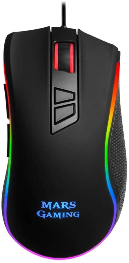 Mars Gaming MM218 Raton Gaming USB 10000dpi - 6 Botones - Iluminacion RGB Chroma - Uso Diestro