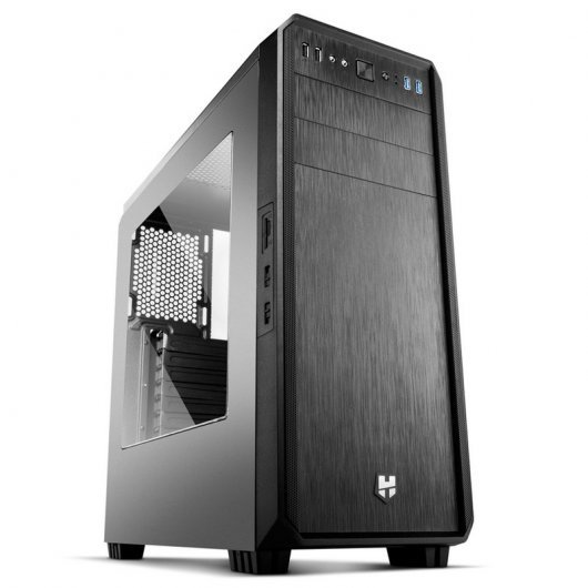 Nox Hummer ZS Caja Semitorre ATX y Micro ATX - Lateral Transparente - 2x SSD 2.5\" - 2x HDD 3.5\" - 2x ODD 5.25\" - USB 3.0, USB 2.0, SD y MicroSD - Soporta Refrigeracion Liquida - 2 Ventiladores 120mm Incluidos - Hasta 7 Ventiladores