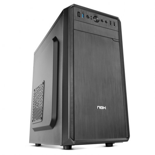 Nox Lite 030 Caja Minitorre Micro ATX y Mini ITX - Fuente 500W - Rejilla Lateral - 4x SSD - 3x HDD - 1x ODD 5.25\" - USB 3.0, USB 2.0 - Hasta 3 Ventiladores - Color Negro