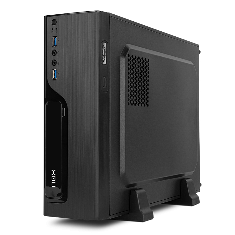 Nox Lite 070 Caja Slim Torre Micro ATX, ITX con Fuente de Alimentacion 500W - Tamaño HDD 2.5\", 3.5\" - USB 3.0 - Color Negro