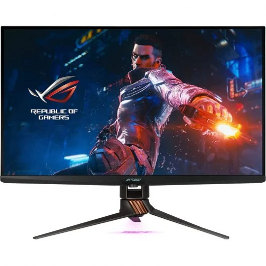 Asus ROG Swift Monitor Gaming 32\" LED IPS UltraHD 4K 144Hz G-Sync Ultimate - Respuesta 4ms - Ajustable en Altura, Giratorio e Inclinable - Angulo de Vision 178º - 16:9 - USB, HDMI, DisplayPort - VESA 100x100mm