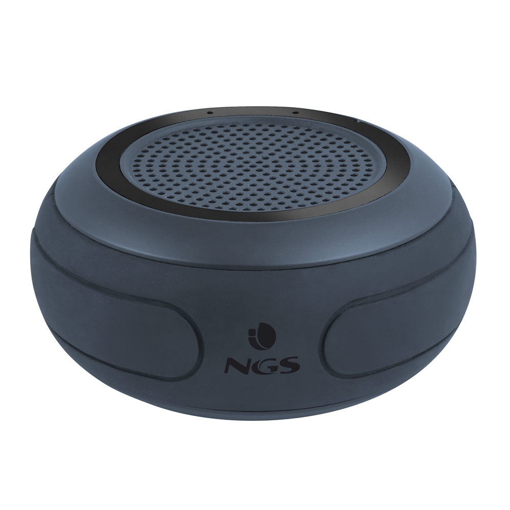 NGS Roller Creek Altavoz Bluetooth 10W - TWS - Autonomia hasta 3h - Resistencia al Agua IPX7 - Micro USB, MicroSD - Mosqueton - Manos Libres - Color Gris