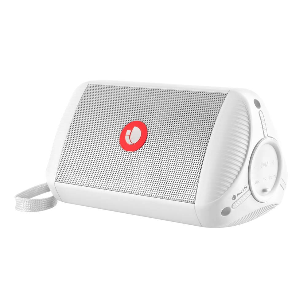 NGS Roller Ride Altavoz Bluetooth 10W - TWS - Autonomia hasta 7h - USB, Micro SD - Color Blanco