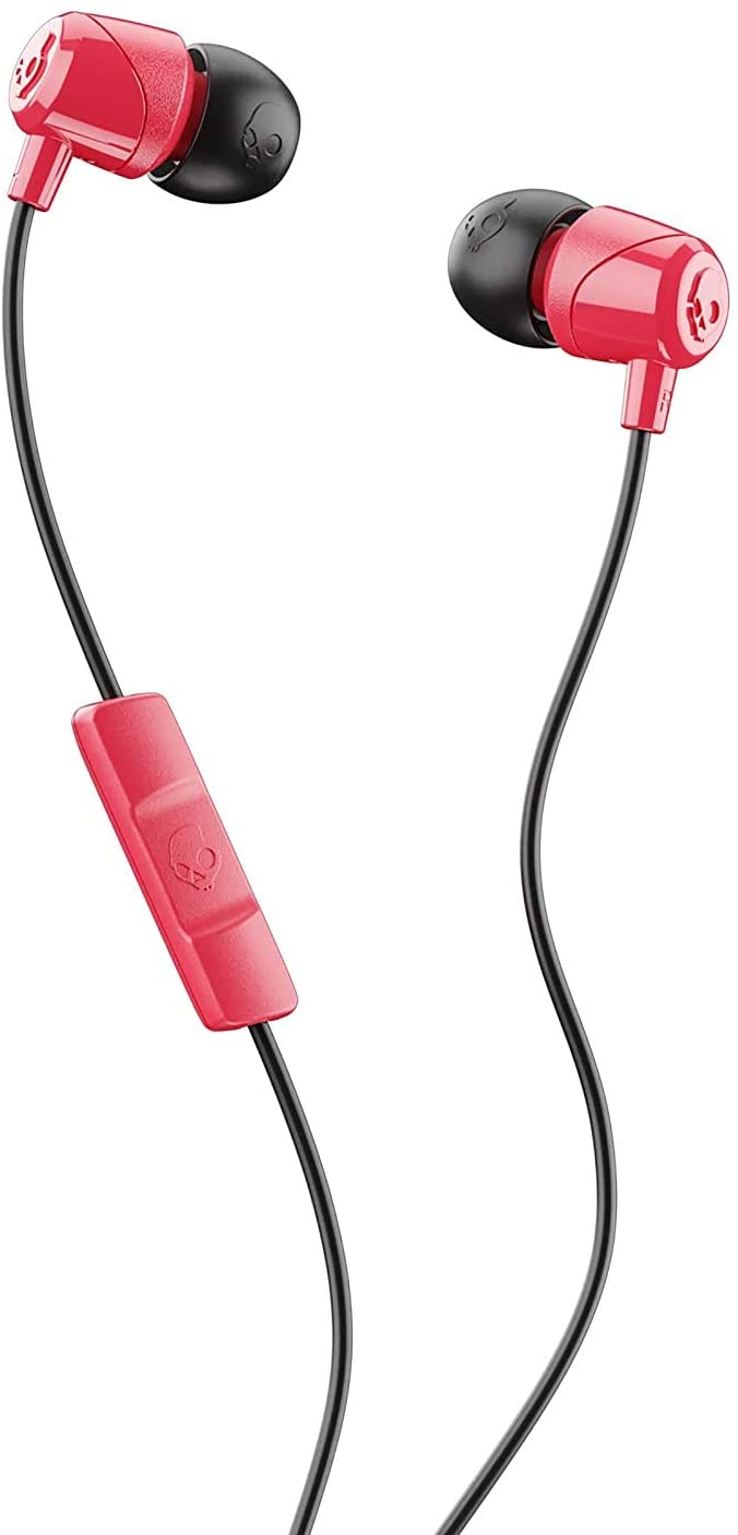 Skullcandy Jib Auriculares con Microfono - Controles en Cable - Jack 3.5mm - Color Negro/Rojo