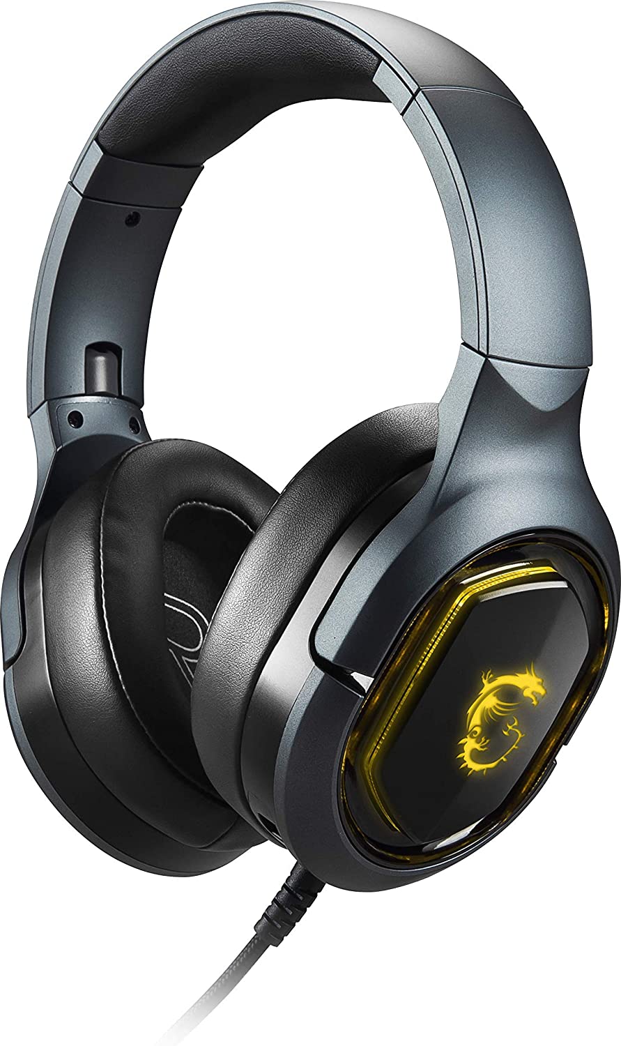 MSI Immerse GH50 Auriculares Gaming USB con Microfono Desmontable - Sonido 7.1 - Iluminacion RGB - Plegables - Diadema Ajustable - Control en Cable - Cable de 2.20m