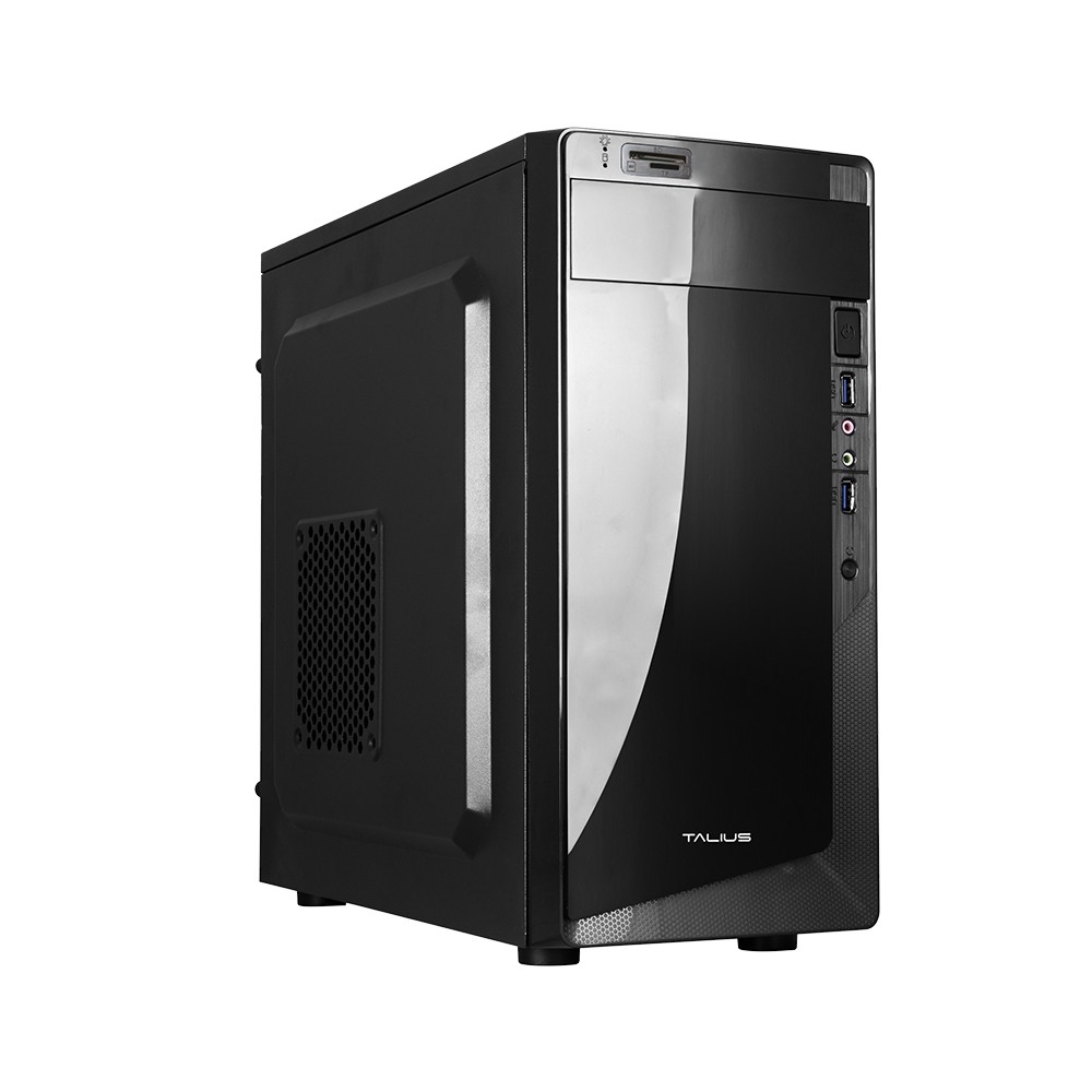 Talius Denver Caja Micro ATX - Fuente 500W - 2x USB 3.0 - Lector de Tarjetas SD/TF - Ventilador 8cm - Color Negro