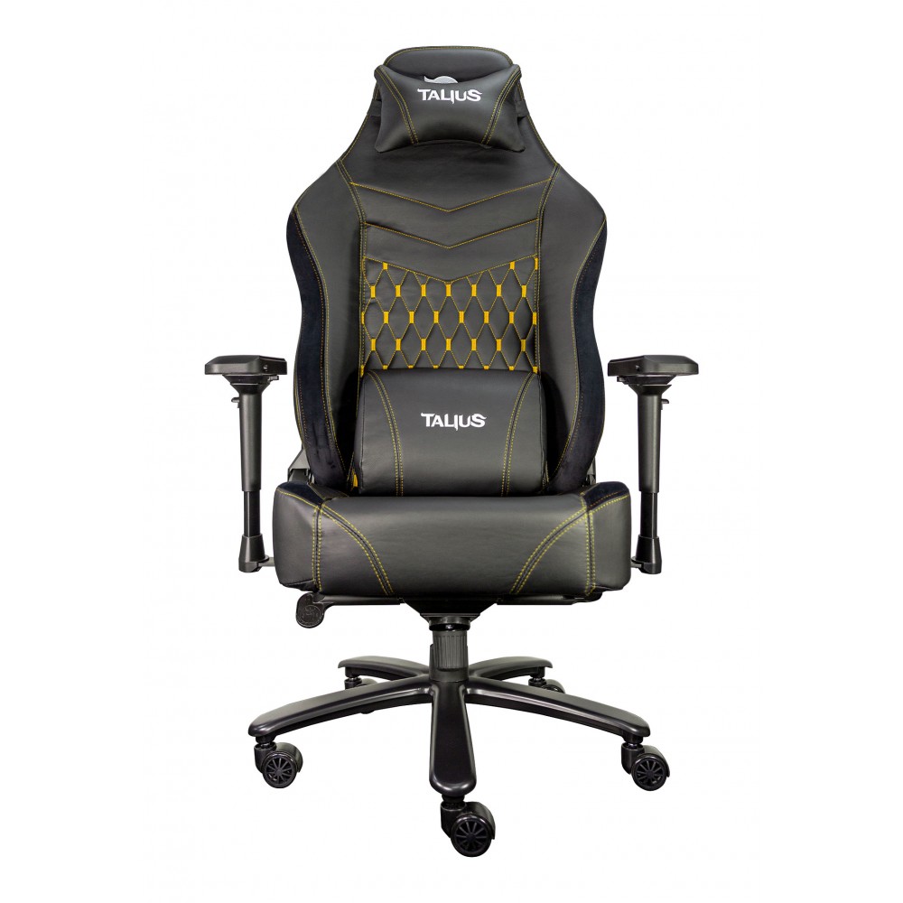 Talius Silla Gaming Mamut - Reposabrazos Ajustables 4D - Inclinacion Ajustable hasta 155º - Cojin Lumbar y Cervical - Mecanismo Frog - Ruedas de Nylon - Piston de Gas Clase 4 - Base Metal - Peso Max. 150kg