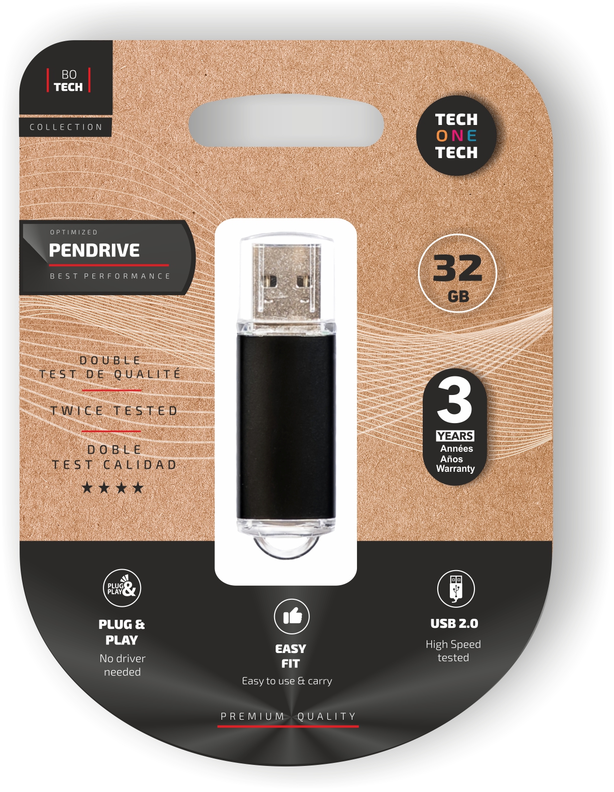 TechOneTech Basic Memoria USB 2.0 32GB (Pendrive)