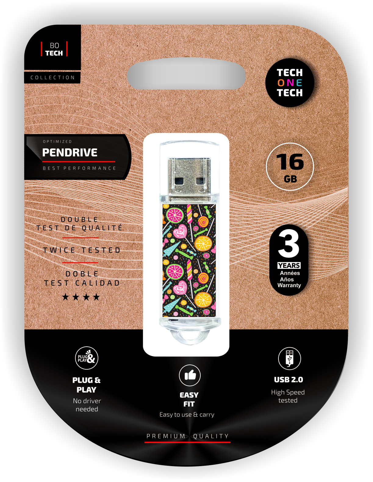 TechOneTech Candy Pop Memoria USB 2.0 16GB (Pendrive)