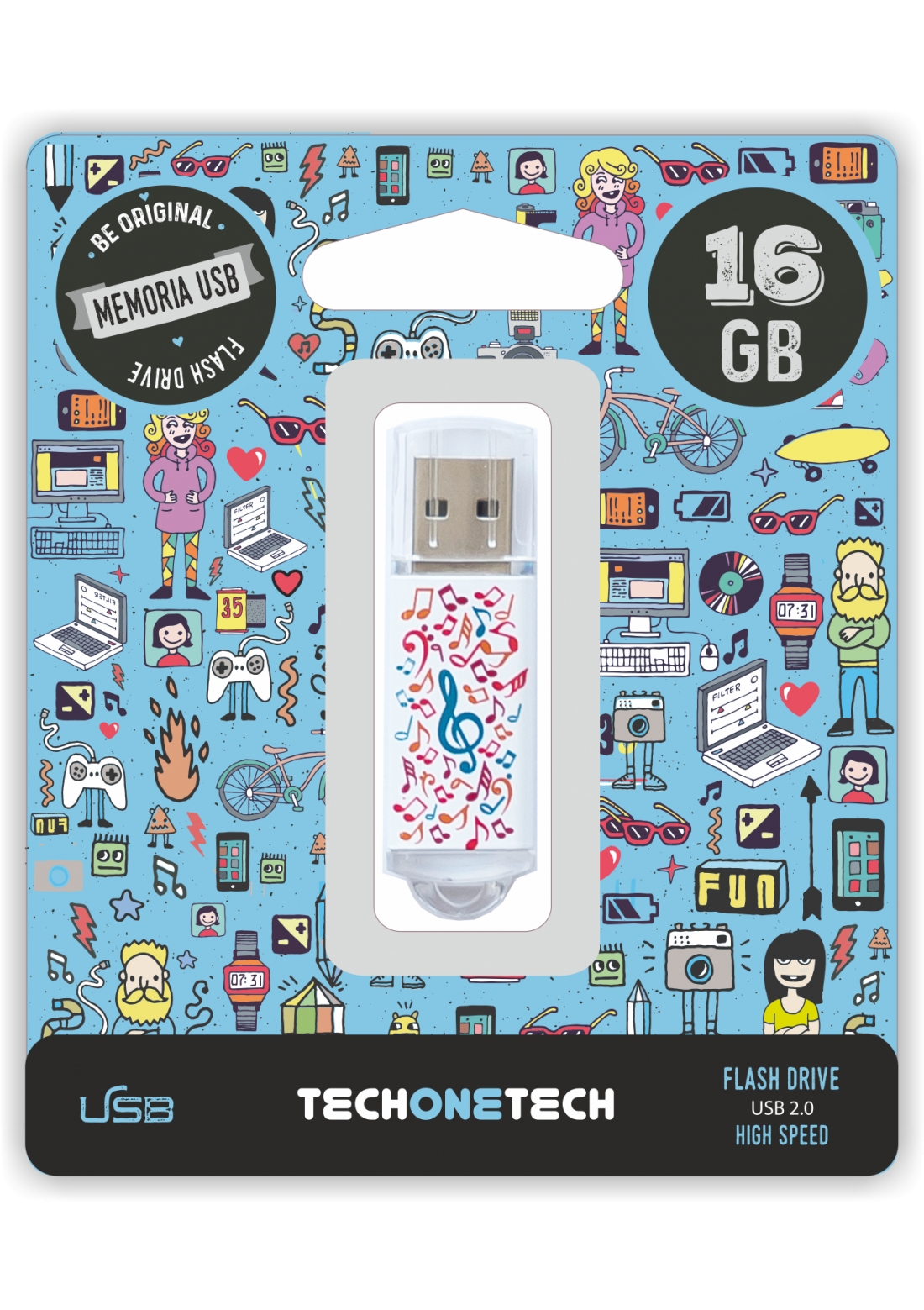 TechOneTech Music Dream Memoria USB 2.0 16GB (Pendrive)