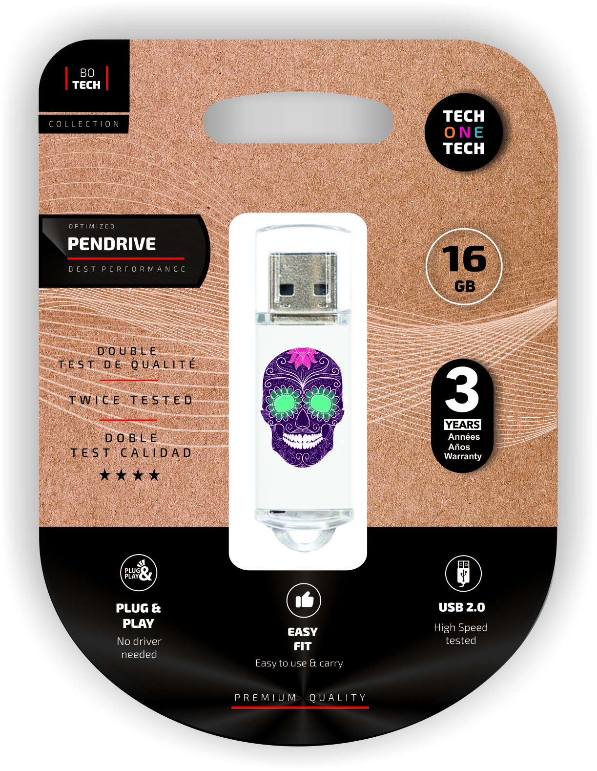 TechOneTech Calavera Maya Memoria USB 2.0 16GB (Pendrive)