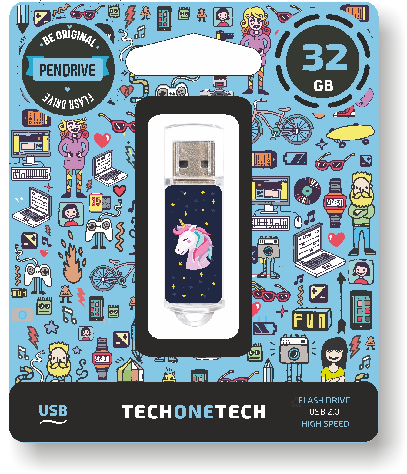 TechOneTech Unicornio Dream Memoria USB 2.0 32GB (Pendrive)