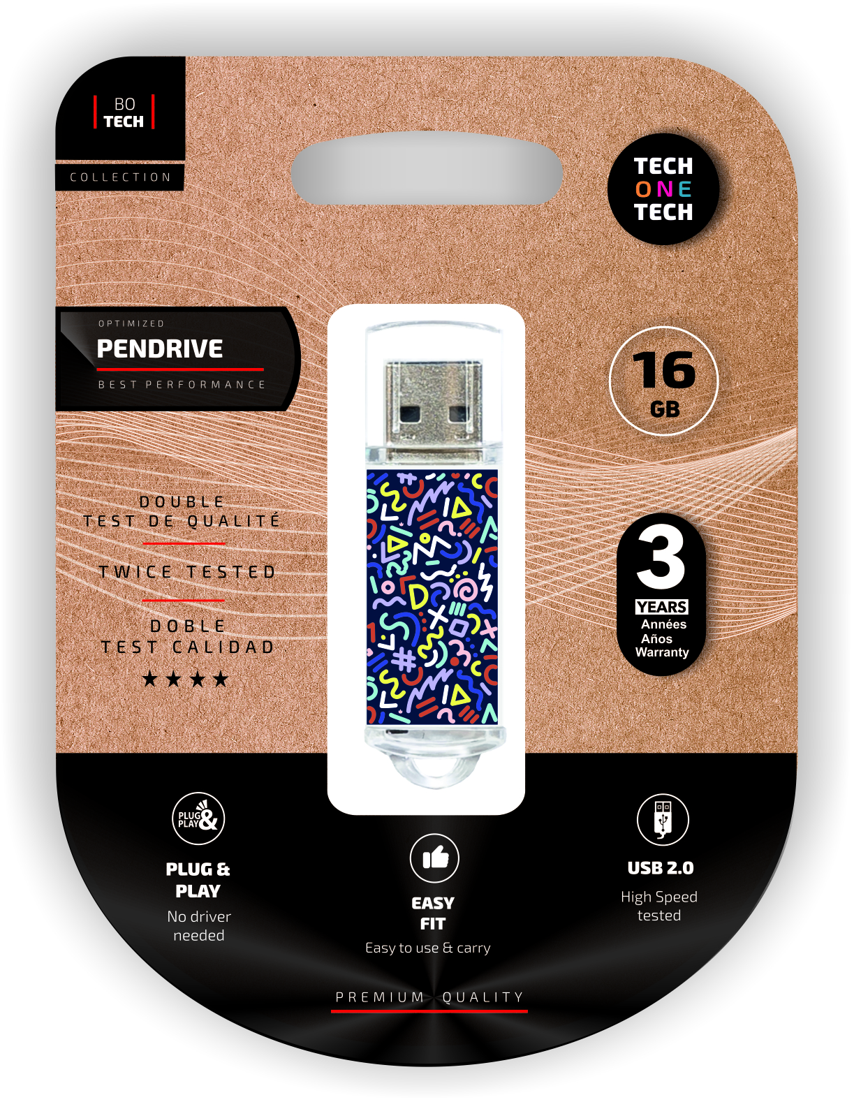 TechOneTech Kaotic Dark Memoria USB 2.0 16GB (Pendrive)