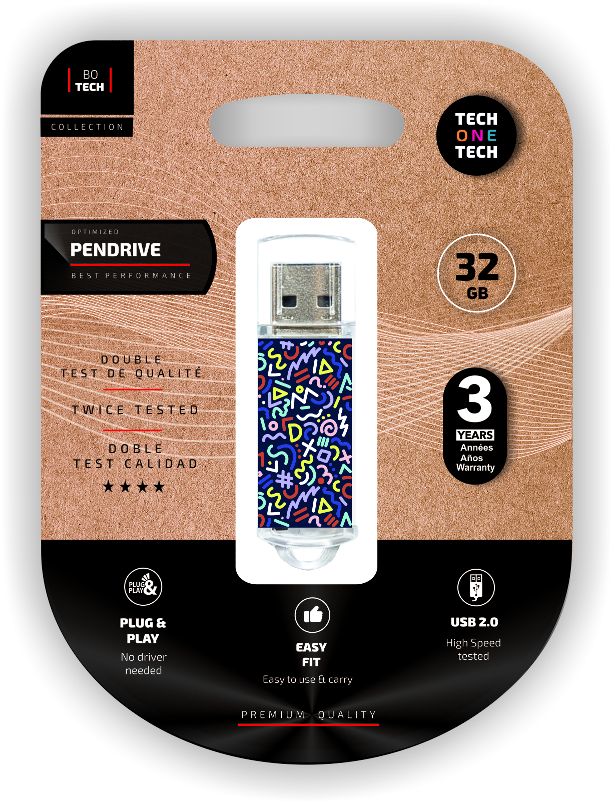 TechOneTech Kaotic Dark Memoria USB 2.0 32GB (Pendrive)