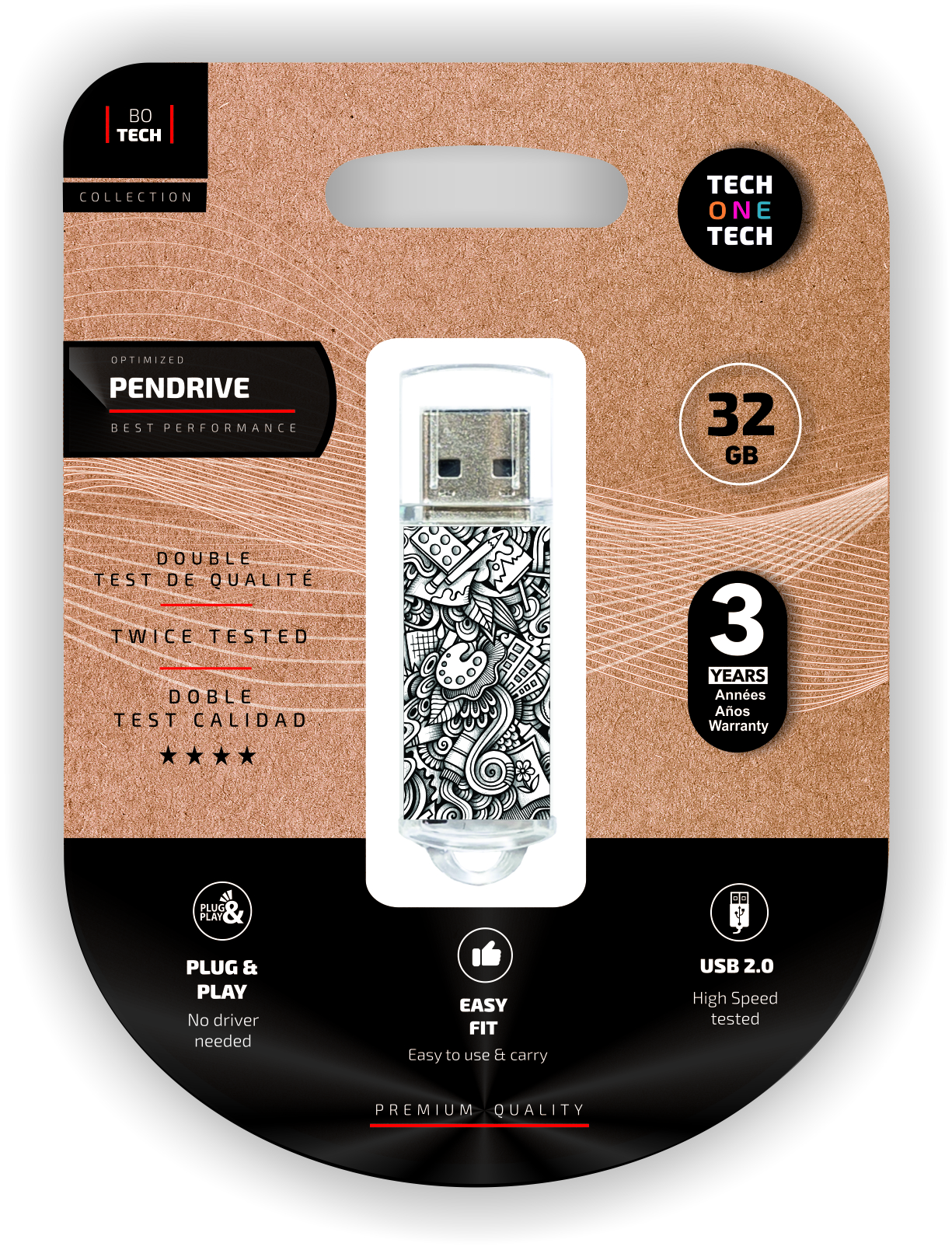 TechOneTech Art Deco Memoria USB 2.0 32GB (Pendrive)