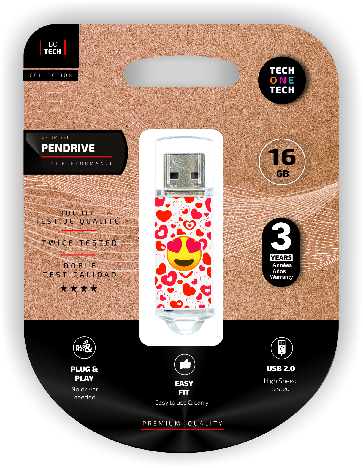 TechOneTech Heart Eyes Memoria USB 2.0 16GB (Pendrive)