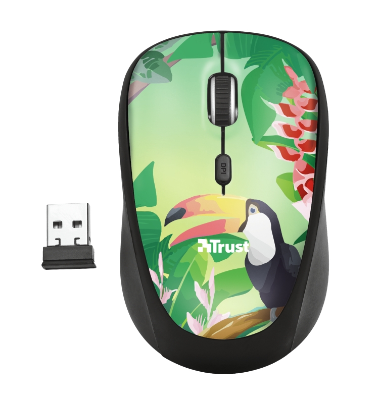 Trust Yvi Toucan Raton Inalambrico USB 1600dpi - 3 Botones - Uso Ambidiestro