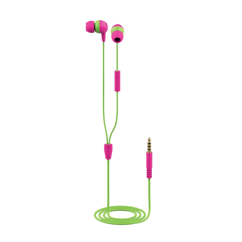 Trust Buddi Auriculares Infantiles con Microfono - Limitacion de Volumen 85db - Jack 3.5mm - Color Rosa/Verde