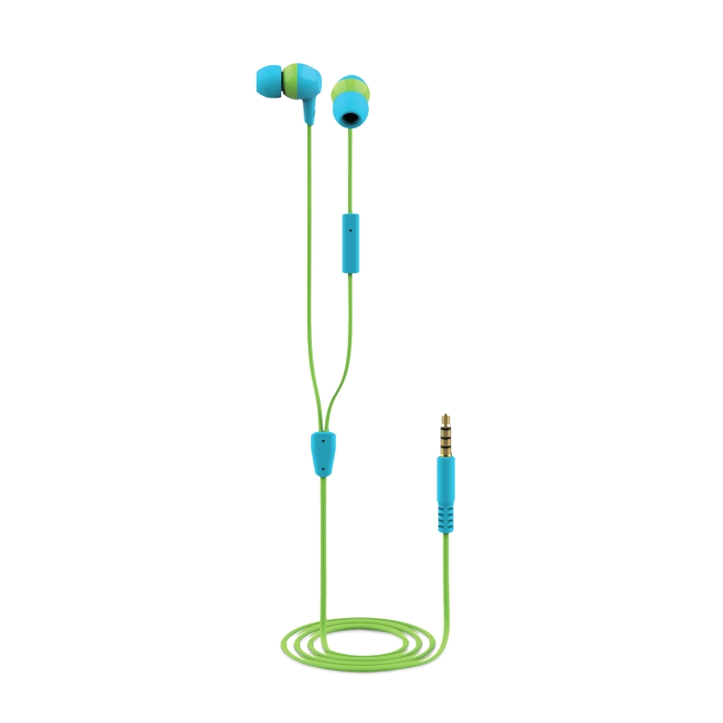 Trust Buddi Auriculares Infantiles con Microfono - Limitacion de Volumen 85db - Jack 3.5mm - Color Azul/Verde