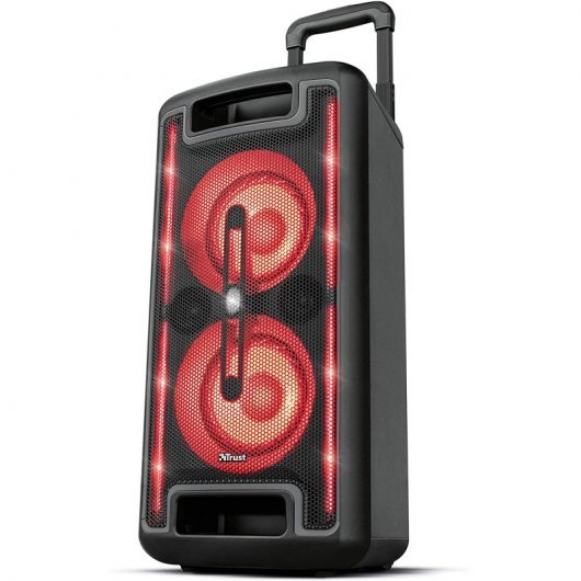 Trust Klubb MX GO Altavoz Inalambrico Bluetooth 5.0 80W - Iluminacion RGB - USB, MicroSD, Jack 3.5mm y MIC - Color Negro