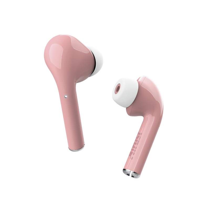 Trust Nika Auriculares Bluetooth 5.0 - TWS - Controles Tactiles - Autonomia hasta 16h - Estuche de Carga - Color Rosa