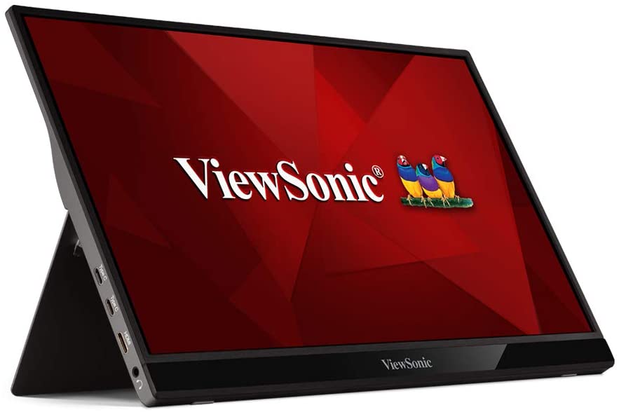 ViewSonic Monitor Portatil LED 16\" Full HD 1080p 60 Hz - Respuesta 6ms - Altavoces 1.6W - 16:9 - USB-C, Mini HDMI - Funda Antideslizante - Modo Eco - Color Gris