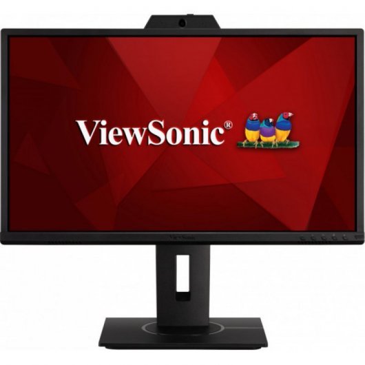 ViewSonic Monitor LED IPS 23.8\" Full HD 1080p - Webcam, Microfono y Altavoces - Respuesta 5ms - Ergonomico - Angulo de Vision 178º - 16:9 - USB, HDMI, DP y VGA - VESA 100x100 mm