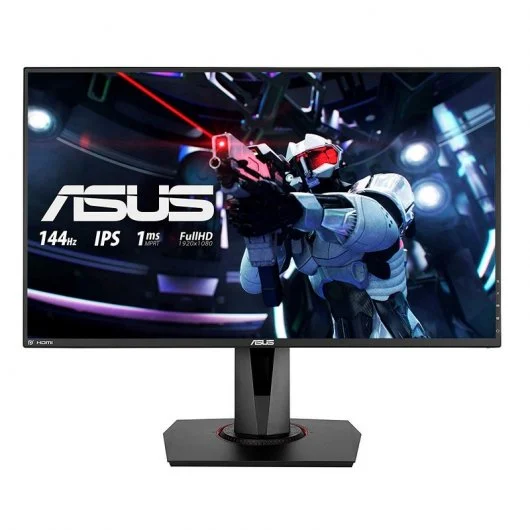 Asus Monitor Gaming 27\" LED IPS FullHD 144Hz FreeSync - Respuesta 1ms - Altavoces Incorporados - Ajustable en Altura, Giratorio e Inclinable - Angulo de Vision 178º - 16:9 - DVI, HDMI, DisplayPort - VESA 100x100mm