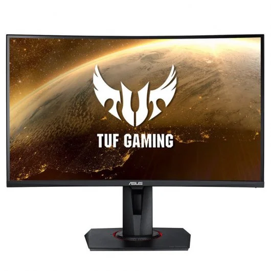 Asus TUF Gaming Monitor Curvo 27\" LED FullHD 165Hz FreeSync Premium - Respuesta 1ms - Altavoces Incorporados - Ajustable en Altura, Giratorio e Inclinable - Angulo de Vision 178º - 16:9 - DVI, HDMI, DisplayPort - VESA 100x100mm