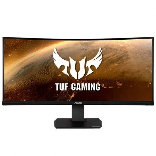 Asus TUF Gaming Monitor Curvo 35\" LED UltraWide QuadHD 100Hz - Respuesta 1ms - Ajustable en Altura, Giratorio e Inclinable - Angulo de Vision 178º - 21:9 - USB, HDMI, DisplayPort - VESA 100x100mm