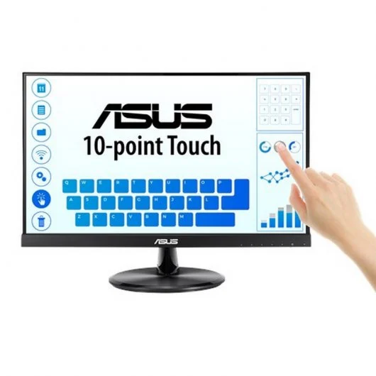 Asus Monitor Tactil 21.5\" LED IPS FulHD 1080p - Capacidad Tactil 10 Puntos - Respuesta 5ms - Altavoces Incorporados - Angulo de Vision 178º - 16:9 - USB, HDMI, VGA - VESA 100x100mm