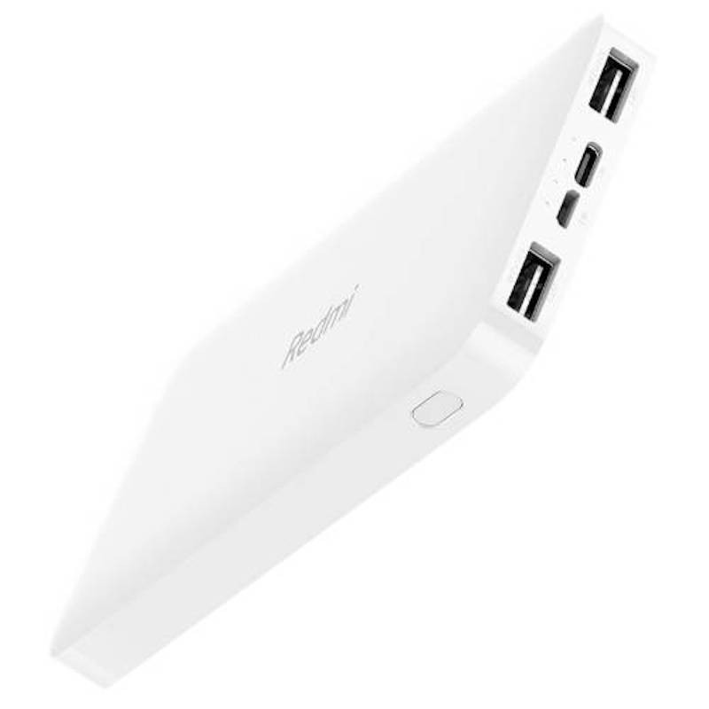 Xiaomi Redmi Bateria Externa/Power Bank 10000 mAh - 2x USB-A , 1x USB-C, 1x Micro USB - Color Blanco