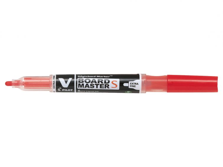 Pilot V-Board Master S Begreen Rotulador para Pizarra Blanca - Punta Redonda 3.5mm - Trazo 1.3mm - 80% Plastico Reciclado - Recargable - Color Rojo