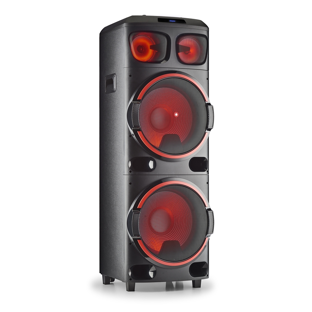 NGS Wild Dub 3 Altavoz 1200W TWS Bluetooth - Doble Subwoofer 15\" - USB, MicroSD y Aux In - Luces LED