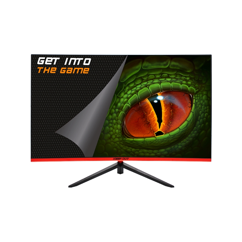 KeepOut Monitor Gaming LED 27\" Curvo 1800R QHD 2K 165Hz - Respuesta 1ms - Angulo de Vision 178º - Altavoces 6W - 16:9 - HDMI, DisplayPort - VESA 100x100mm