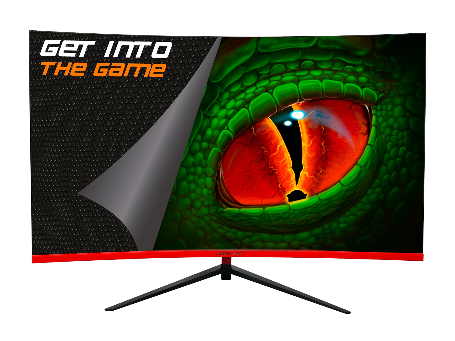 KeepOut Monitor Gaming LED 27\" Curvo Full HD 1080p 180Hz - Respuesta 1ms - Angulo de Vision 178º - Altavoces 6W - 16:9 - HDMI, DVI, DisplayPort - VESA 100x100mm