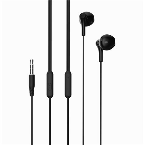 XO EP39 Music Auricular con Microfono - Cable 1.2m - Boton de Control - Color Negro