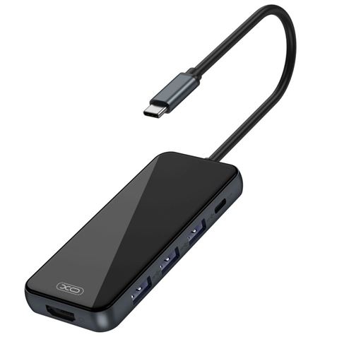 XO Hub USB-C 3.0 con 3x USB-A 3.0, 1x HDMI y 1x USB-C