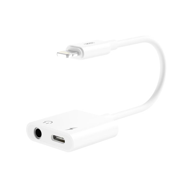 XO Adaptador Lightning a Lightning y Mini Jack - Color Blanco