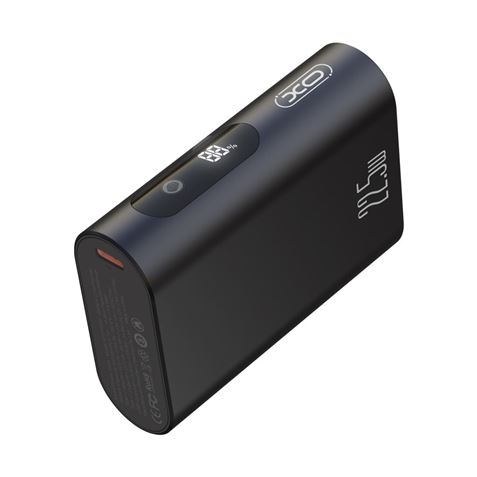 XO PR155 Powebank 10000mah - USB, Tipo C - QC 22.5W - Pantalla LCD - Carga Rapida - Color Negro