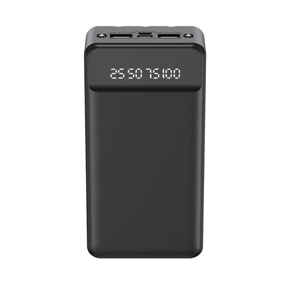 XO Powerbank PR163 - 20000MAH - Carga Rapida - Incluye Cables - Display Digital - Luz Led - Color Negro