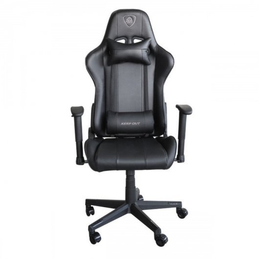 KeepOut XSPRO Racing Silla Gaming - Reposabrazos 2D - Piston de Gas Clase 4 - Cojin Lumbar y Cervical - Mecanismo de Mariposa - Base de Metal